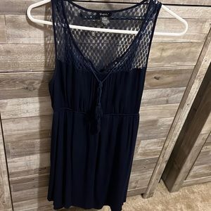 Rhapsody dark blue short sleeve dress